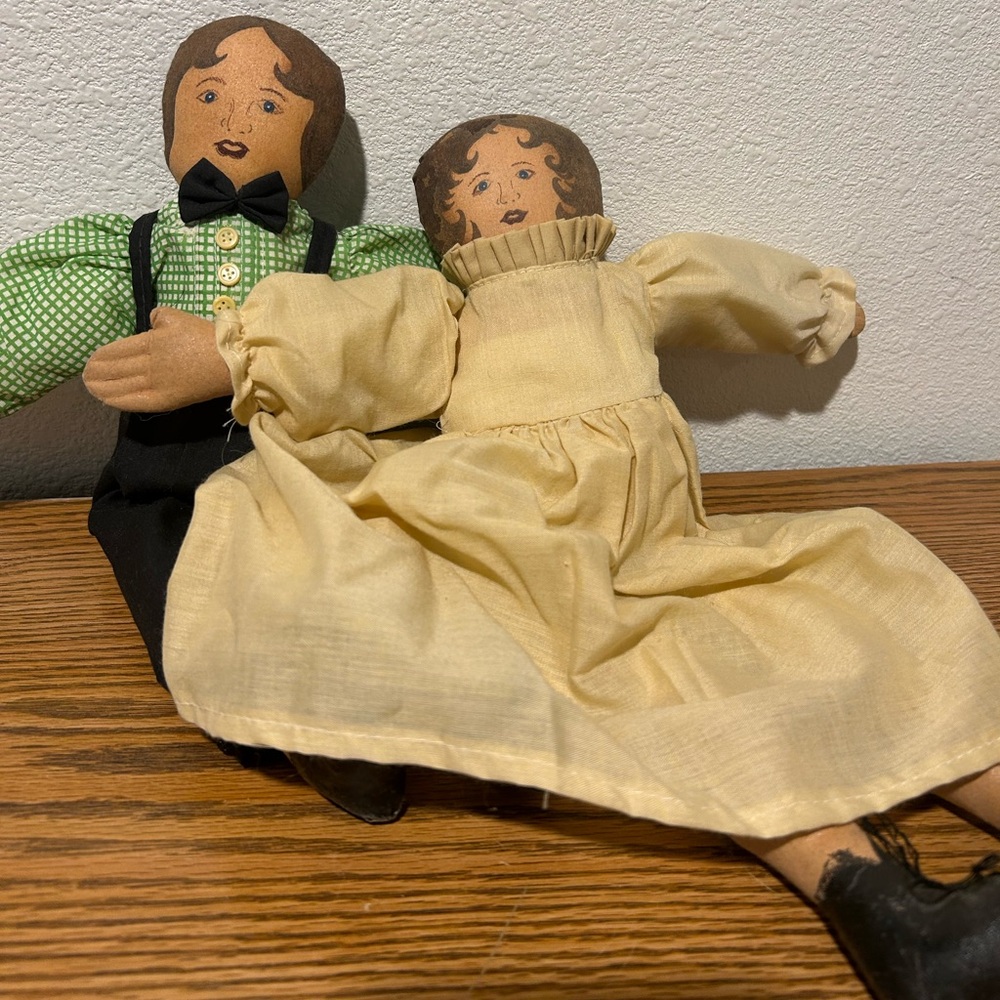 Vintage Painted Face Cloth Dolls Wangs Intl Inc Doll